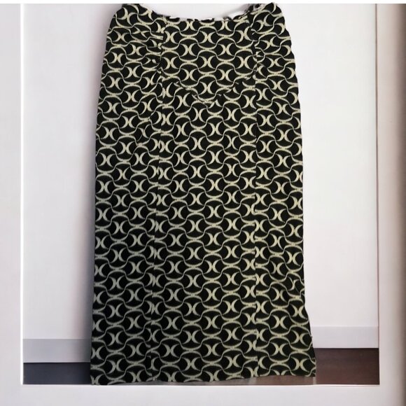 Diane Von Furstenberg Parisian Minimalist Academia Wool Blend Midi Pencil Skirt - Picture 7 of 7
